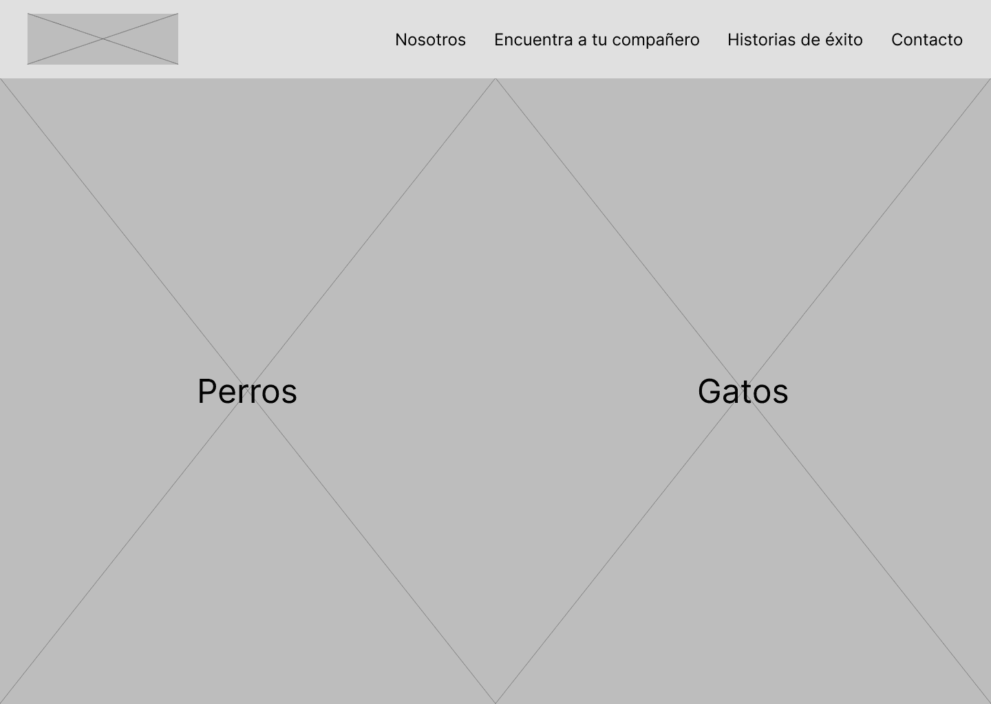 Encuentra a tu compañero Patitas Unidas Wireframe